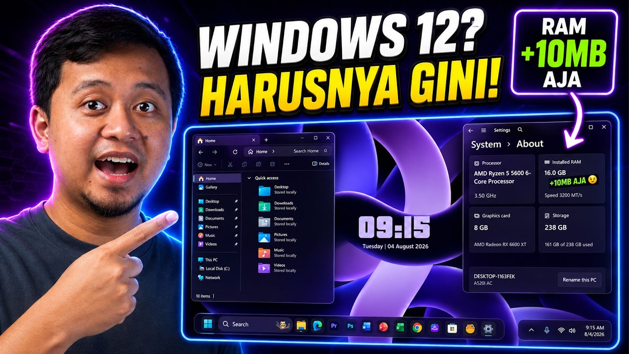 WINDOWS 12 HARUSNYA BEGINI! Ubah Windows 11 Jadi Makin Keren