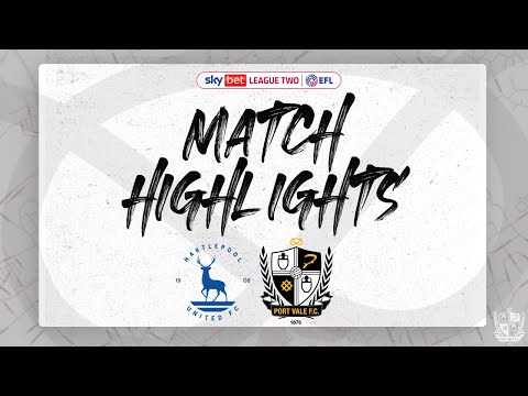 Hartlepool United 0-1 Port Vale highlights