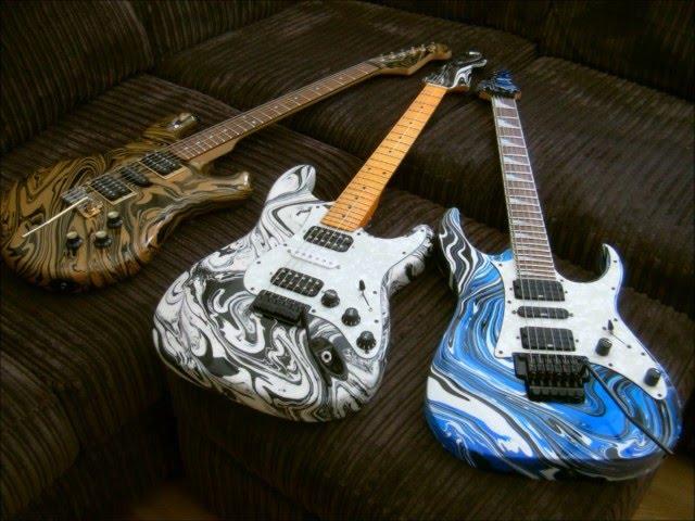 Swirl Painting Guitars - The Awesomer
