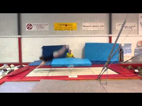 Double cody on trampoline