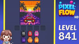 Pixel Flow Level 841 Solution Walkthrough