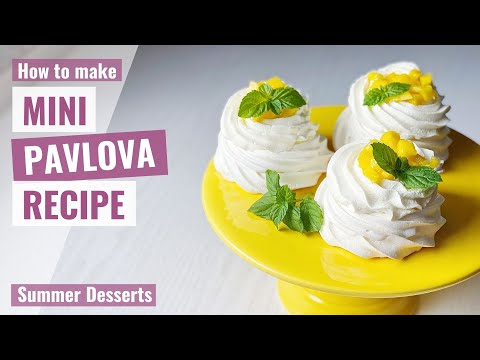 MINI PAVLOVA RECIPE | Pavlova Dessert  | Single Serving Pavlova | Mini Pavlova Nests