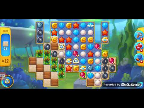 fishdom gameplay / level 6813 / It is like the ads? / thank you 피쉬돔 / 모바일 게임 / 중독성 있는 게임