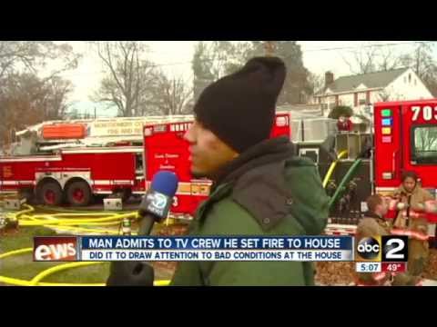 Man Admits To Police TV Crew That He Set A House On Fire!