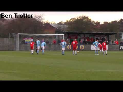 Shildon's first goal vs Barton Town - Ben Trotter