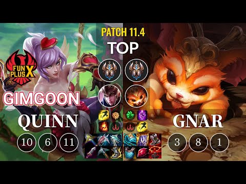 FPX GimGoon Quinn vs Gnar Top - KR Patch 11.4