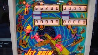 1977 Gottlieb Jet Spin Pinball Machine !  Gameplay, Artwork Design video...
