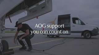 Bombardier's 24/7 worldwide aircraft support and rapid maintenance