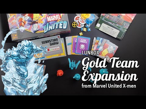 ASMR Unboxing Gold Team expansion from CMONs Marvel United X-men Kickstarter!