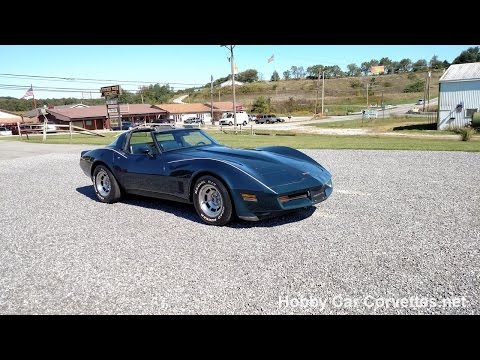 1981 Dark Blue Corvette T Top Blue Int Video