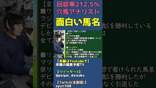 面白い珍馬名：サヨウナラ・ネコパンチ・ワナ・リンゴアメ・クラローレル・ドングリ【競馬ネタ雑談】 #shorts