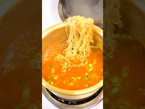 Shin Ramen with Enoki Mushrooms #ramennoodles