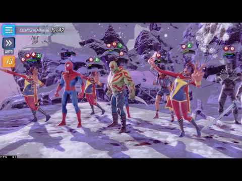 Dark Dimension 3 Timed Run Day 4 Node 3 HERO BRAWLER HELL!! Marvel Strike Force