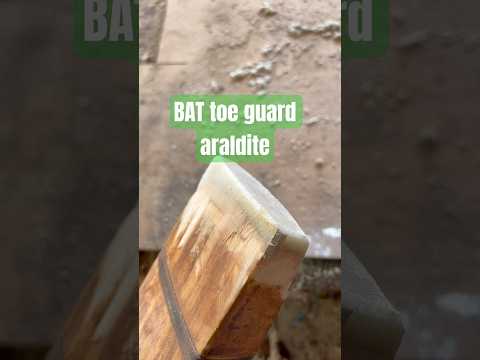BAT toe guard araldite #tennisballcricket#ytshorts #indiavssrilanka3rdodi#cricket