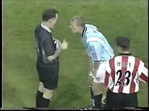 Southampton v Middlesbrough 1998-99 GASCOIGNE FESTA GOAL MUSTOE STAMP SENT OFF