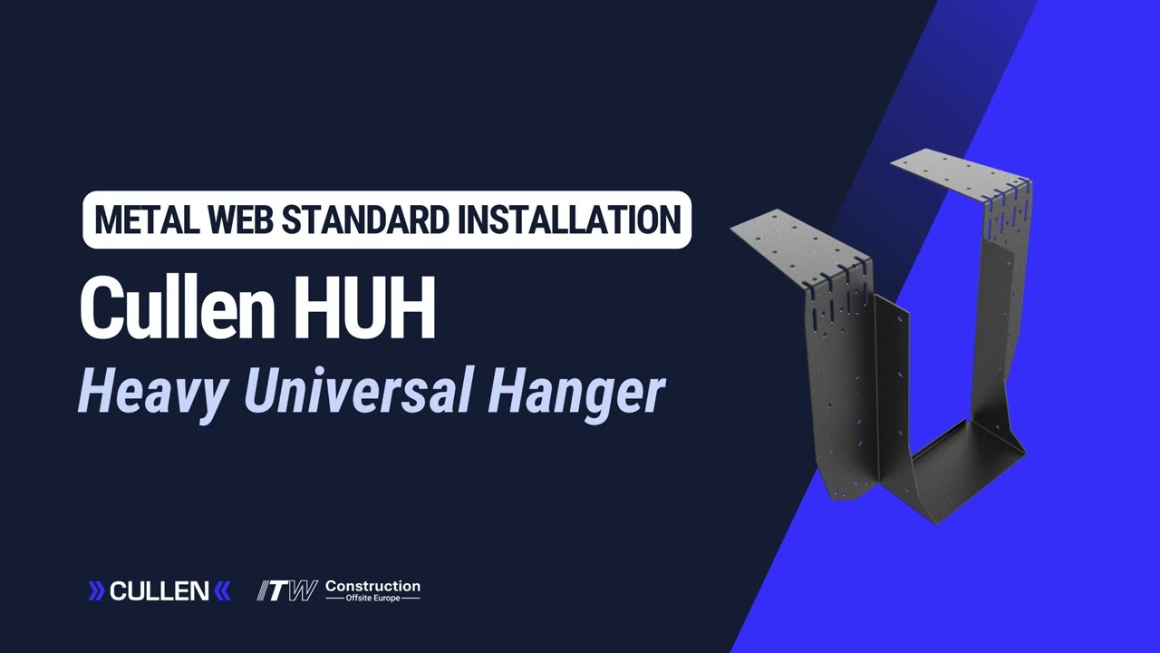 Cullen Heavy Universal Hanger (HUH): Metal Web Standard Installation