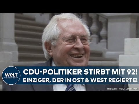 Video Thumbnail: BERNHARD VOGEL TOT: CDU-Politiker und Ex-Ministerpräsident stirbt mit 92 Jahren!