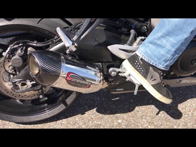 Yosh Alpha Signature Slip On CF Exhaust Pipe Suzuki GSXR600 GSXR750 6