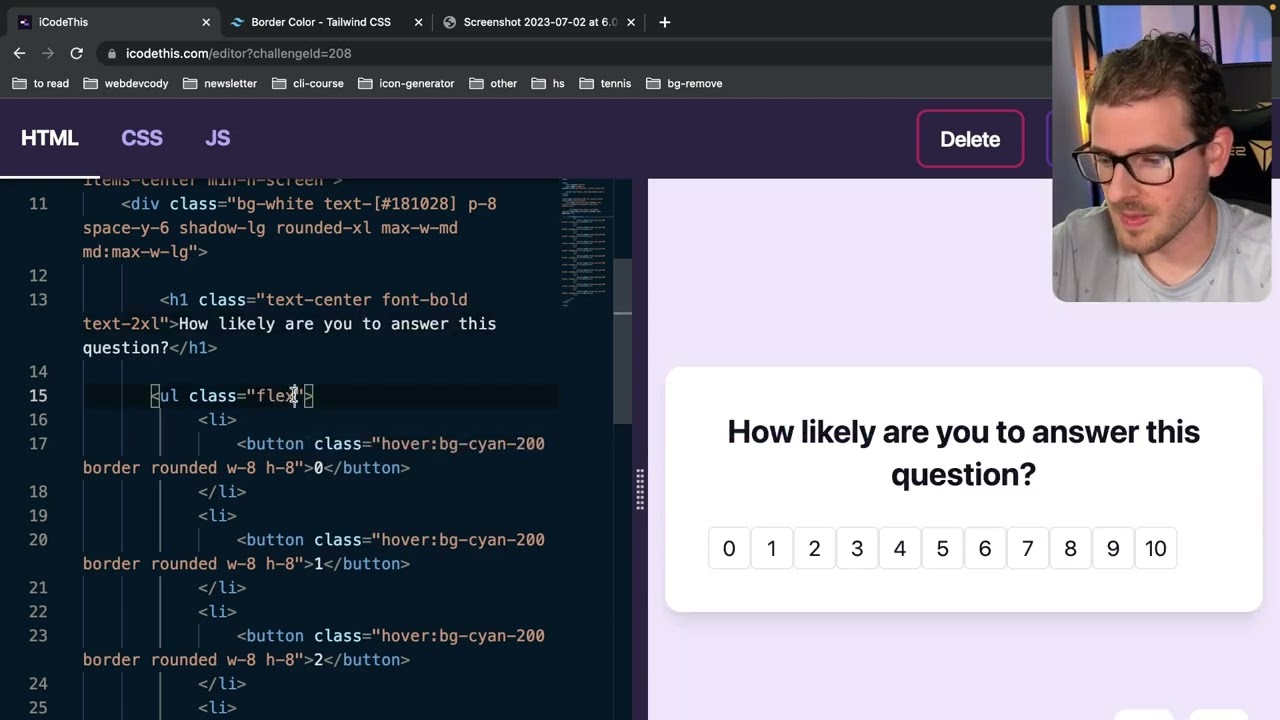 Coding a Feedback Modal using TailwindCSS