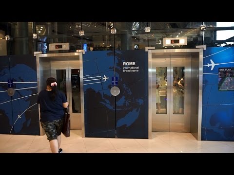 Amazing 2011 Mitsubishi traction glass elevators @ Terminal 21 (shopping center), Bangkok, Thailand