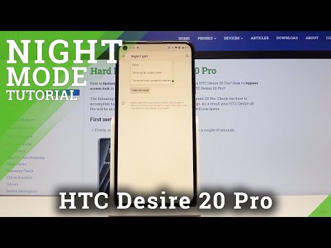 How to Enable Eye Comfort Mode in HTC Desire 20 Pro - Activate Night Shift