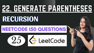 YouTube video '22. Generate Parentheses || NEETCODE 150'