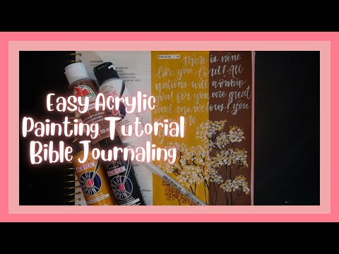 Bible Journaling Tutorial | Easy Acrylic Painting