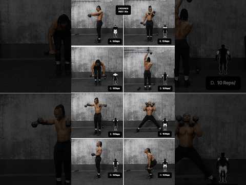 Full body dumbbell workout to build muscle & burn fat (no bench)