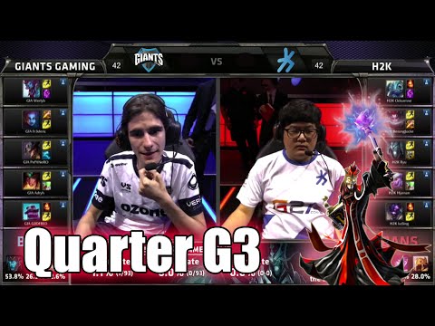 H2K Gaming vs Giants | Game 3 Quarter Finals S5 EU LCS Summer 2015 Playoffs | H2K vs GIA G3 QF