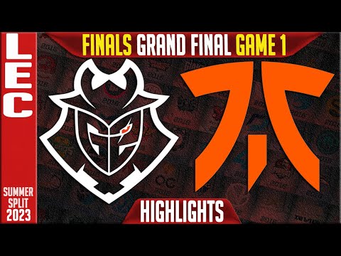 G2 vs FNC Highlights Game 1 | LEC Summer Finals Grand Final 2023 | G2 Esports vs Fnatic G1
