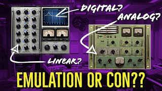 WHAT MAKES A PLUGIN MORE ANALOG? || the differences between analog emulations and clean linear fakes
