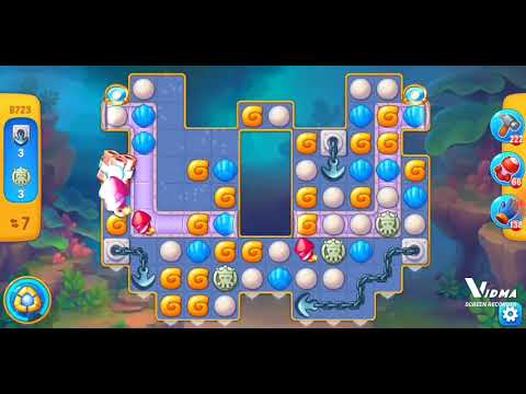 Fishdom. 8723 level no boosters and diamonds. 17 moves