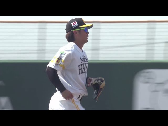 【ファーム】ホークス・川村友斗 レフトからの好返球で失点を阻止!!  2025年3月23日 福岡ソフトバンクホークス 対 くふうハヤテベンチャーズ静岡