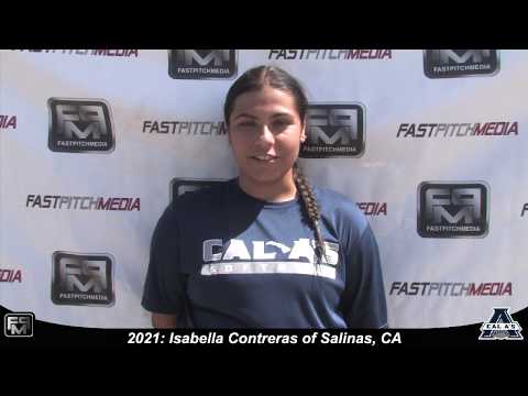 2021 Isabella Contreras Pitcher and First Base Softball Skills Video - Cal A's - Carter