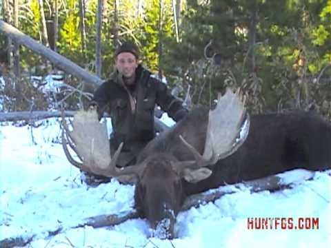 Swedish moose hunter in British Columbia Canada 