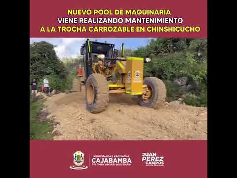 EL NUEVO POOL DE MAQUINARIA VIENE REALIZANDO MANTENIMIENTO A LA TROCHA CARROZABLE EN EL CASERÍO DE C, video de YouTube