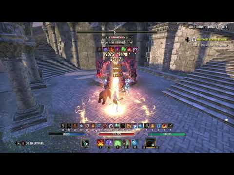 Magicka Warden Breton 92k+ dps - Raid Dummy (Scalebreaker) - soul splitting trap