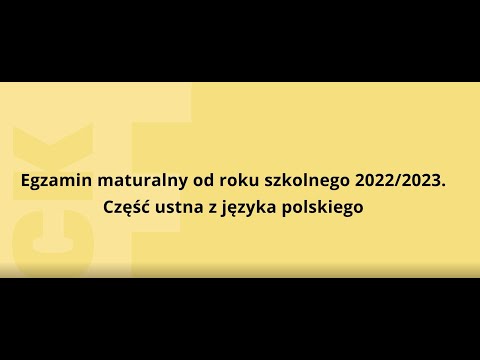 Język polski – Egzamin ustny – Przykład 1