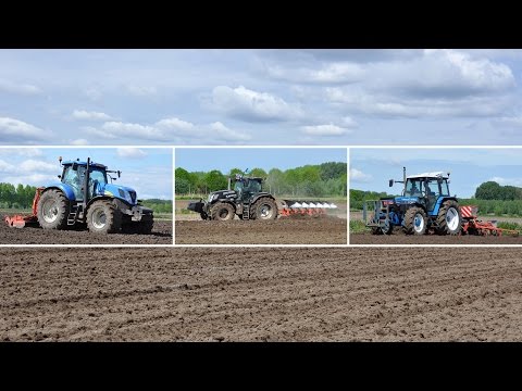 New Holland T7.260 & Kuhn 6-schaar + T7040 & Kuhn HR 303 + Ford 8340 - De Backer-Van Ryckegem