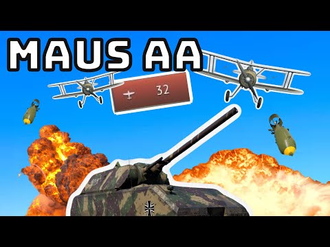 MAUS as AA vs BIPLANES in War Thunder