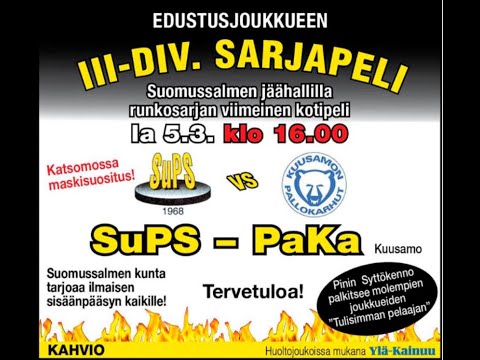 2022 03 05 SuPS - PaKa 3-div jääkiekko-ottelu