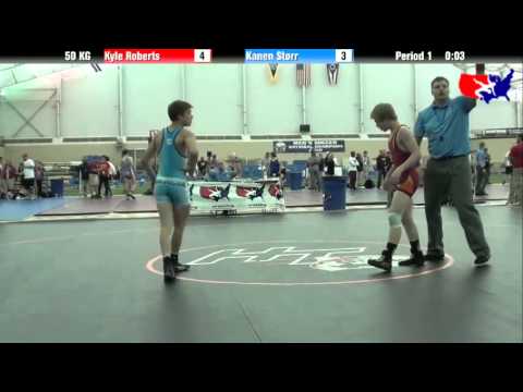 Kyle Roberts vs. Kanen Storr at 2013 ASICS FILA Cadet Nationals - GR