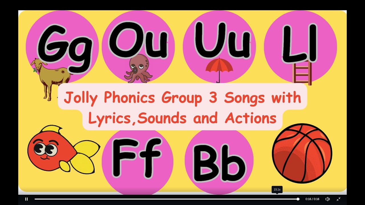 Jolly Phonics Group  3 Songs with Lyrics,Sounds  and Actions