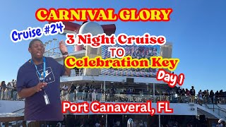 Carnival Glory Embarkation/Club O2 Teens Club, Lunch, and Sail Away Day 1/Nov 2025