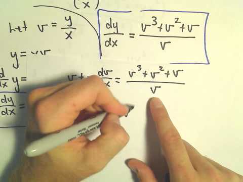 Change of Variables / Homogeneous Differential Equation - Example 2