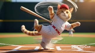 貓咪打棒球 #cat #play baseball