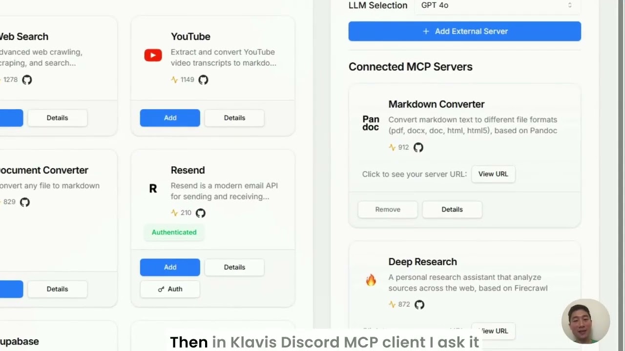 Klavis AI (YC X25) Deep Research with PDF article in Discord Demo