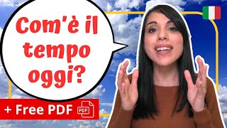 How to talk about the WEATHER in Italian: a BEGINNER-friendly GUIDE (+ Free PDF Download!⬇️)