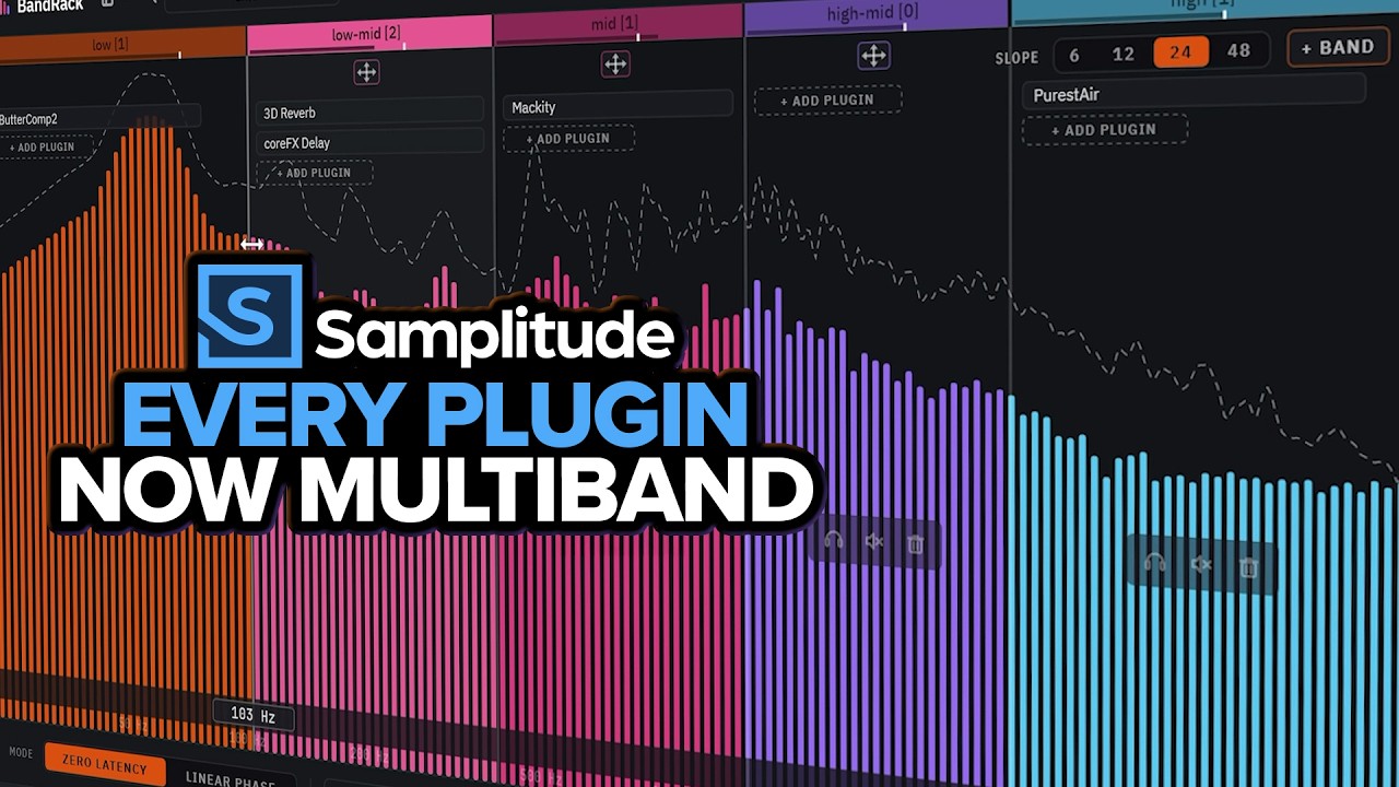 Samplitude BandRack: Split Audio into 6 Frequency Bands
