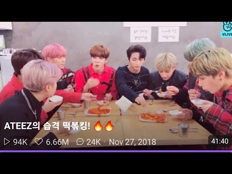 Eng Sub Ateez vlive Tteokbokki Attack ep 2. They really loved everything they ate. 11-27-2018#ateez